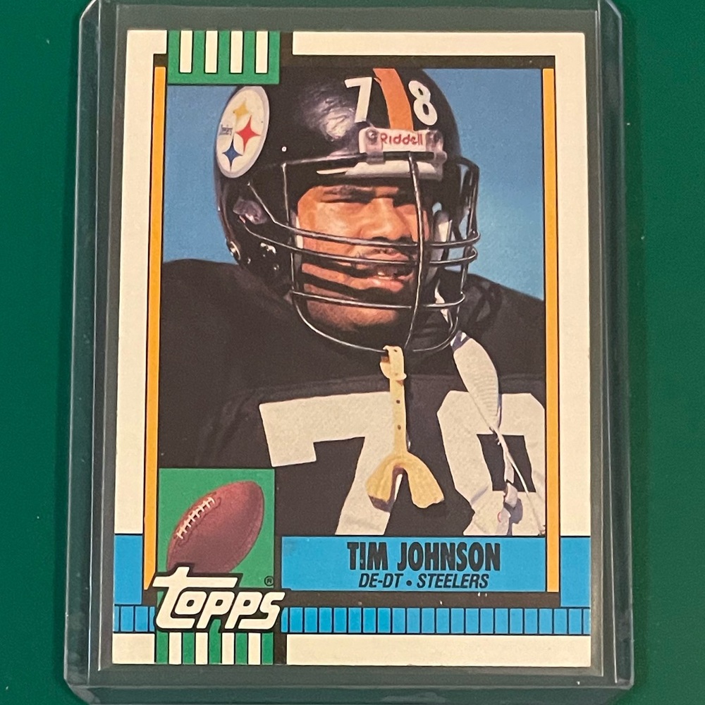 Tim Johnson #176 1990 Topps Football Trading Card